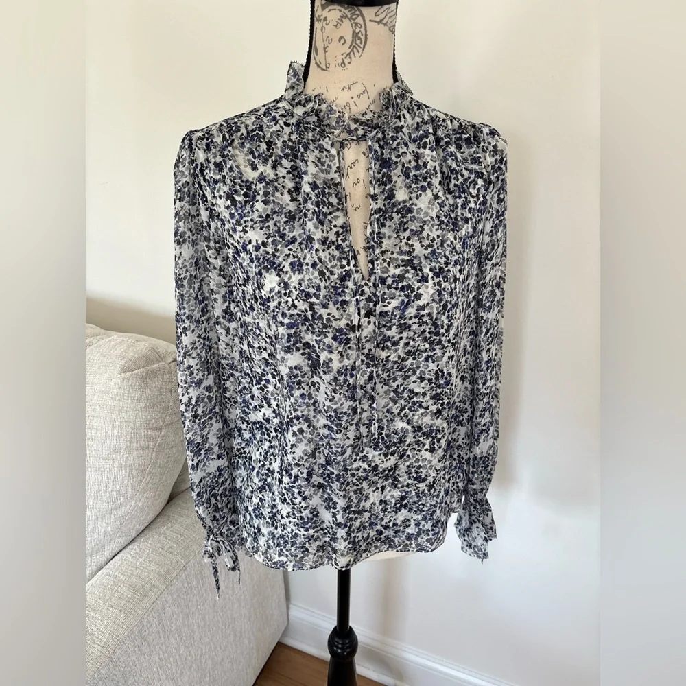 Intermix silk floral print blouse size small